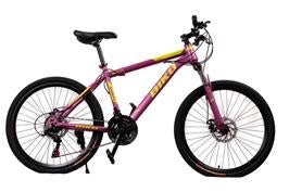 BIKO-BIKES-24''-GIRLS-PINK/YELLOW DISC 7SPD SHIMANO