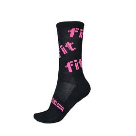 FIT FUNKY SOCKS/BLK-PINK (8-12)