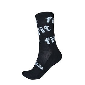 FIT FUNKY SOCKS/BLK-WHITE (8-12)